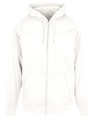 Heren Hooded Sweater Build Your Brand Basic Full Zip Wit